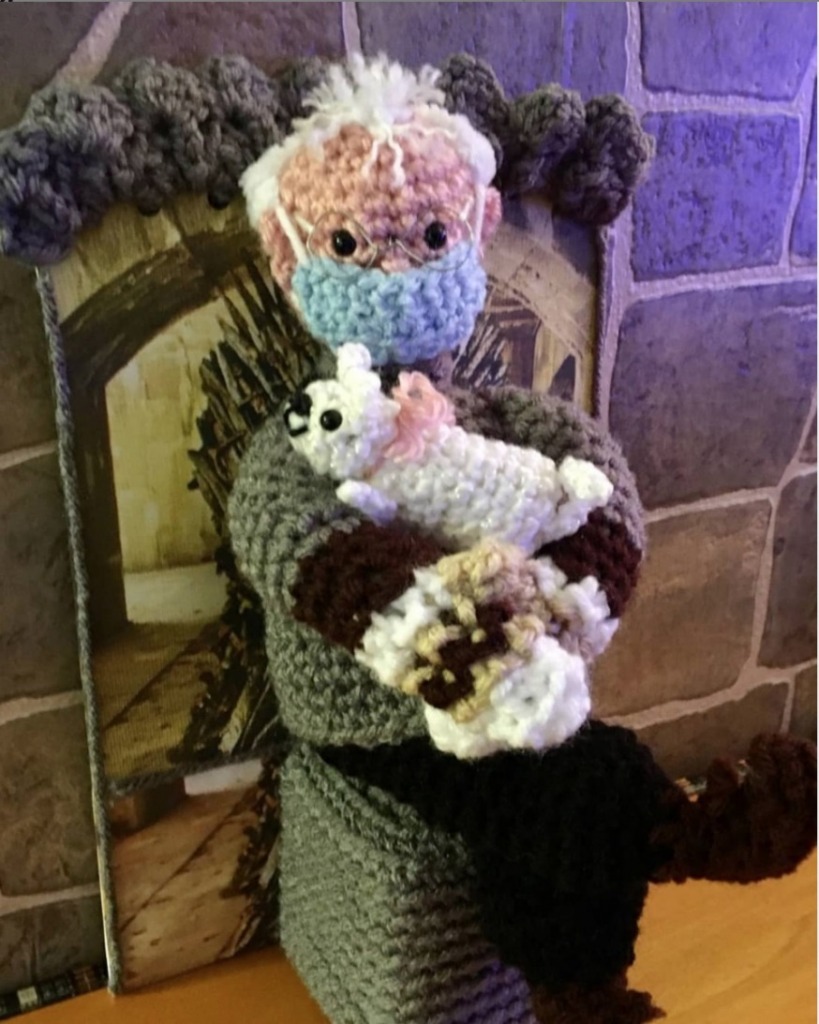 bernie sanders knitted doll pattern