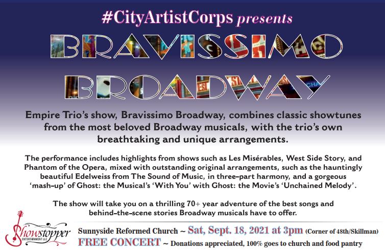 Free Concert Featuring Broadway Showtunes to Take Place in Sunnyside  Saturday - Sunnyside Post
