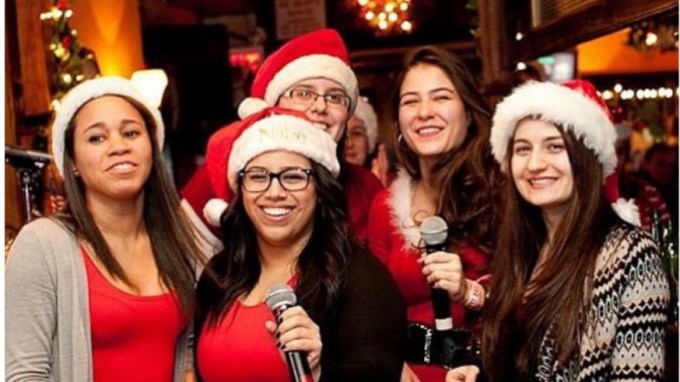 Attendees at a previous Sunnyside Santathon (Photo via Instagram @blvdbars)