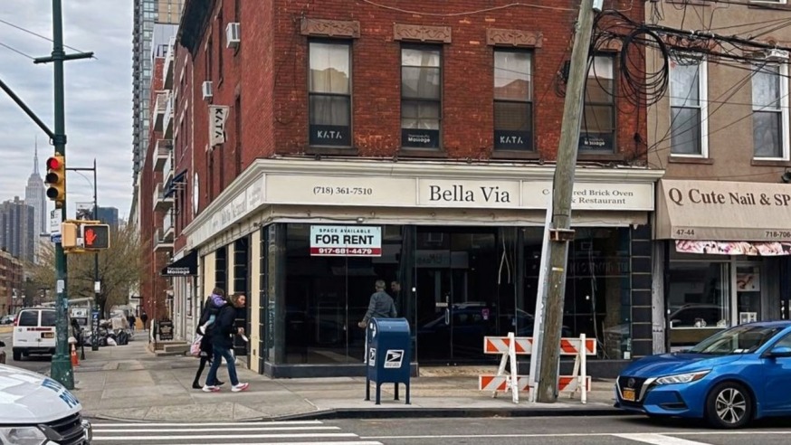 Bella Via, a beloved Italian restaurant in Long Island City has closed after a 20 year run (Photo by Seamus Keane)