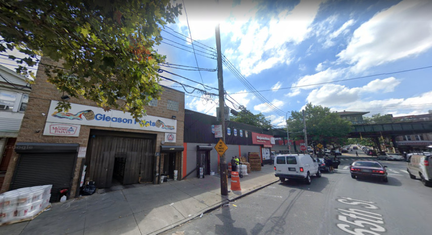 Jimmy Aris, 36, -- along with a male accomplice -- tried to rob a 49-year-old man in front of 38-09 65th St. in Woodside, pictured, according to police (Photo: Google Maps)
