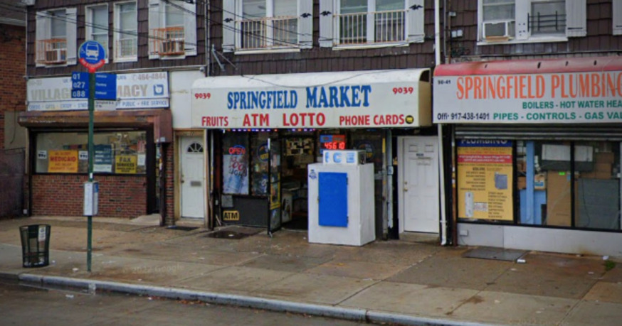 Super Spring Grocery, located at 90-39 Springfield Blvd., sold a winning lottery ticket worth more than $42,000 last week (Photo Google Maps)