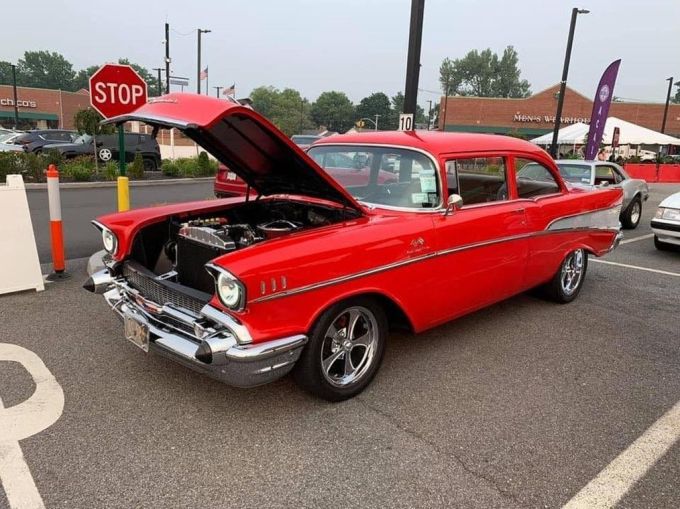 A classic car taking part in the Bay Terrace Car Show in 2021.