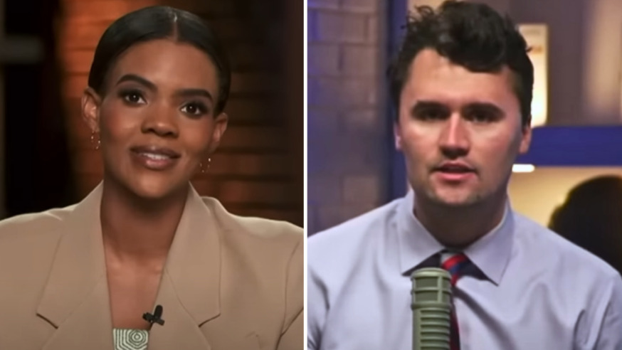 A last-ditch attempt by a group of progressive Queens lawmakers to have a conservative event canceled in Long Island City Saturday failed – with the gathering going ahead as planned. Right-wing commentators Candace Owens (L) and Charlie Kirk (R) appeared virtually at the event (Photos: Screenshots via YouTube)