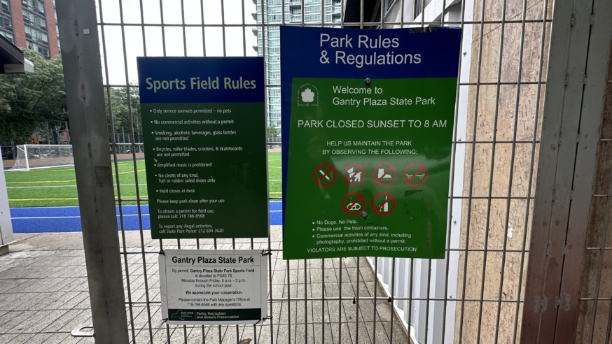 Gantry Plaza State Park Sports Field (Photo Michael Dorgan, Queens Post)