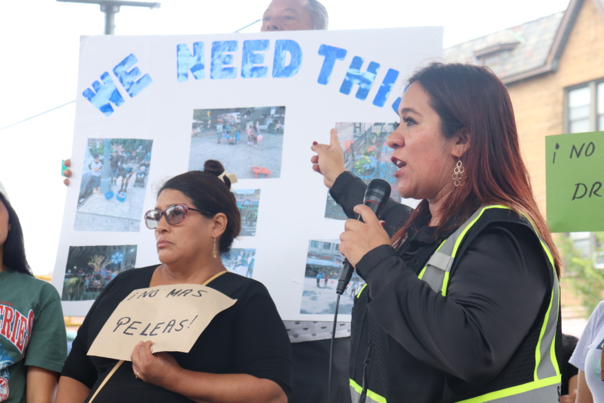 Rally for safe streets and no unauthorized vendors in Corona (Photo by Michael Dorgan)