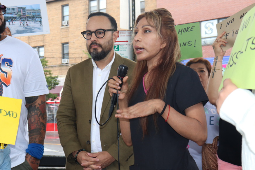 Rally for safe streets and no unauthorized vendors in Corona (Photo by Michael Dorgan)