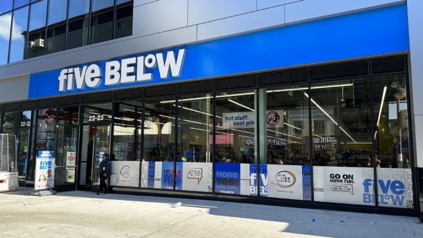 Five Below store, located at 22-13 31st St. in the Ditmars section of Astoria (Photo by Michael Dorgan)