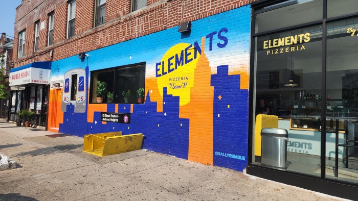 Mural by Sally Rumble at Elements Pizzeria. Photo credit: Shane O'Brien