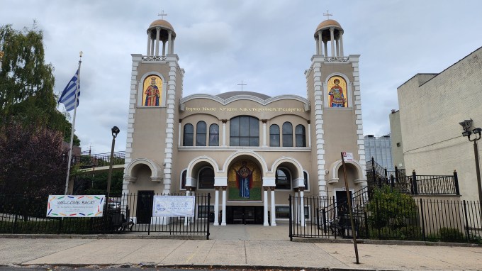 The exterior of Saints Catherine and George Greek Orthodox Church, which is set to host its first-ever Greek festival this weekend. 