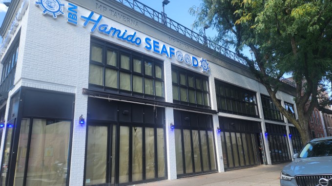 Hamido Seafood's new location at 31-29 Ditmars Blvd before its grand opening. Photo: Shane O'Brien