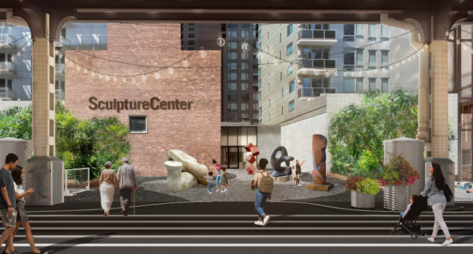 Rendering for the planned flexible art space at LIC Ramps. Photo: Community Board 2 Presentation