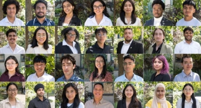  from left to right (beginning with the top row), in alphabetical order as follows: Noah Alayon, Anwarul Azim, Asmita Bhandari, Chime Dolkar Sherpa, Fnu Thinlay Dolma, Ryan Dorestal, Facundo (David) Urquizo, John Jara Morales, Don Lam (Gloria) Len, Kelly Levy, Haofeng Lin, Jonathan Machado, Norbert Magda, Sujal Mahaseth, Lin Lin Myat, Kittikarn Na Lampang, Miguel Posada Perez, Joane Putricia, Alex Reyes Pacheco, Sunny Sanchez, Miranda Schrade, Sojung Sim, Sahilpreet Singh, Suborna Singha, Kevin Villa, Ella Luo Yee Woo, Afiya Zahin, and Khine (Valentina) Zin Thaw. Photo: LaGuardia Community College