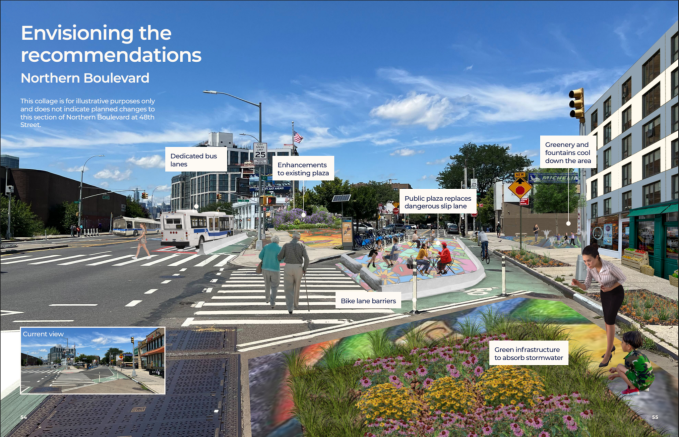 Northern Boulevard reimagined with suggestions from local residents. 