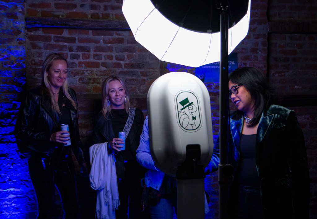 Jessica Ellis operates a Velvet Turtle Events photobooth at an event in New York. Photo: Jessica Ellis