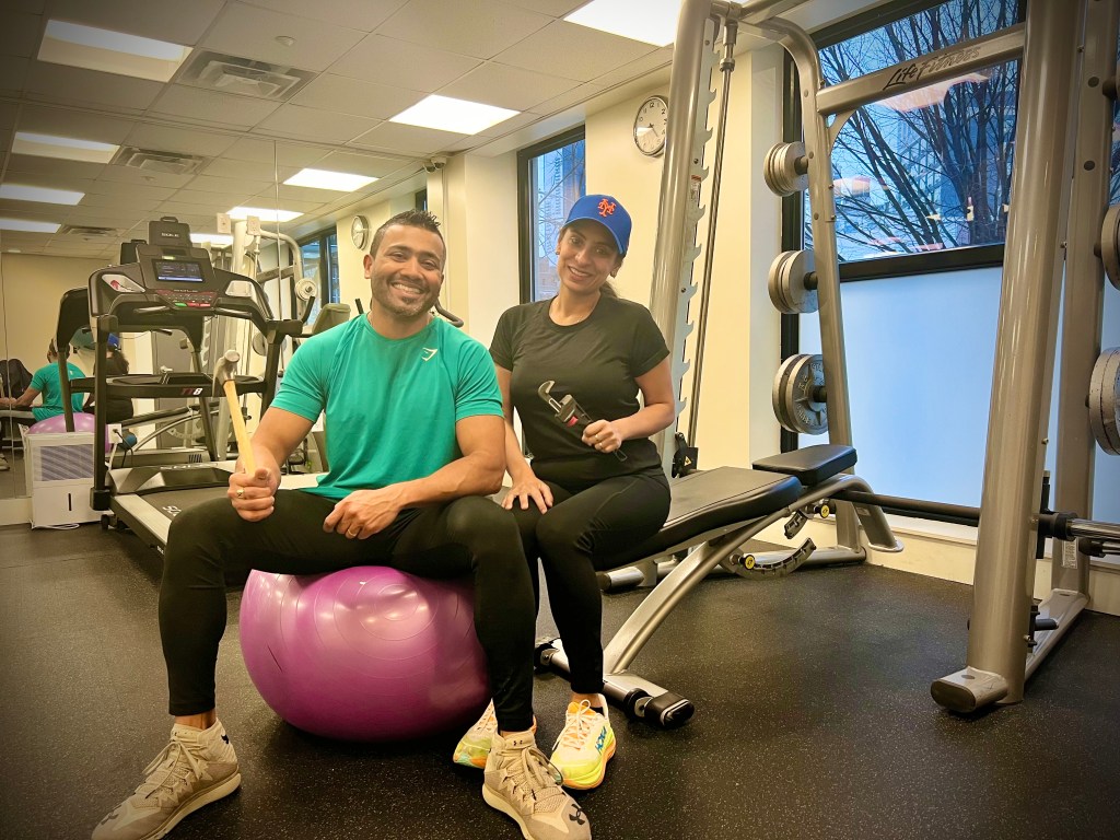 Elvis Rodricks and Harshi Patel, who launched A.E.S. Fitness in Long Island City. Photo: Harshi Patel