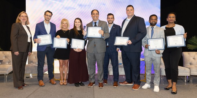 Variety Boys and Girls Club CEO Costa Constantinides (center) and representatives from the East River Energy Storage Project accept the inaugural Robust Community Partnership Award. Photo courtesy of Variety Boys and Girls Club.