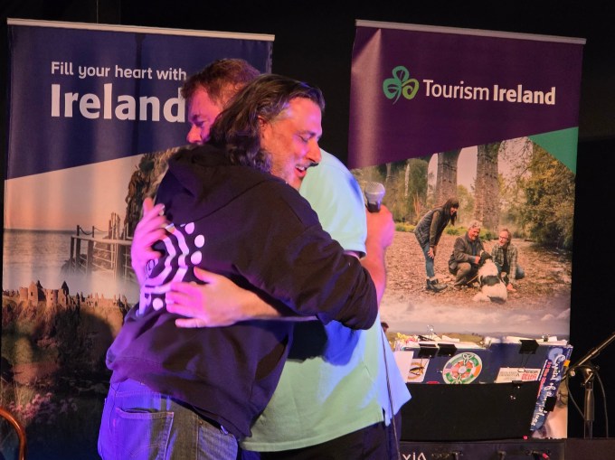 Edjo Wheeler and George Heslin embrace the Queens Irish Heritage Festival. Photo: Shane O'Brien
