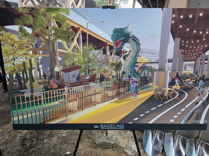 Renderings for the new one-acre "Baseline" park. Photo: Shane O'Brien