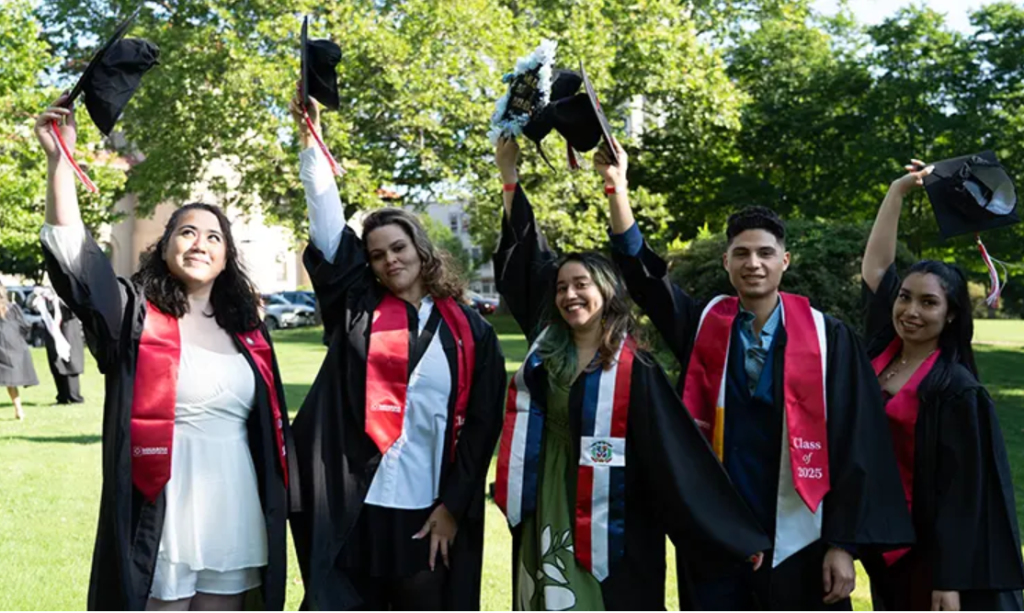 LaGuardia Community College students celebrate graduation on Friday. Photo courtesy of LaGuardia Community College.