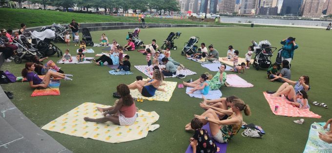Kids practice yoga at Yogi Beans. Photo courtesy of HPPC.